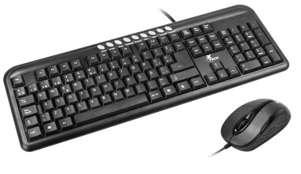 Combo con cable multimedia para mouse y teclado - USB Español Xtech XTK-300S