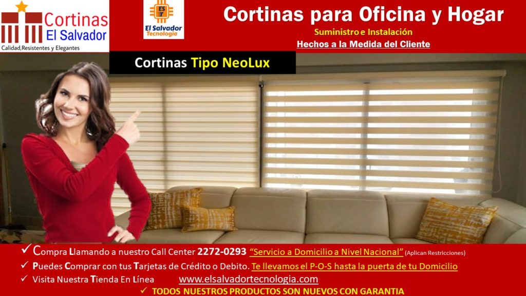 Cortinas Tipo Neolux - Cortinas El Salvador
