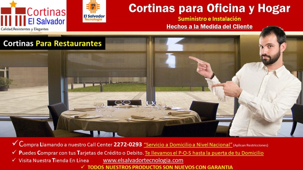 Cortinas para Restaurantes - Cortinas El Salvador