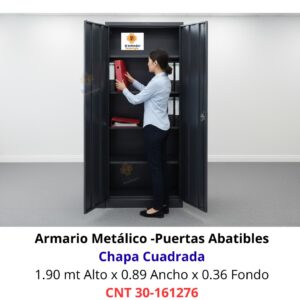 Armario de Oficina Metalico de Puertas Abatible Chapa Cuadrada CNT 30-161276 en El Salvador Tecnologia