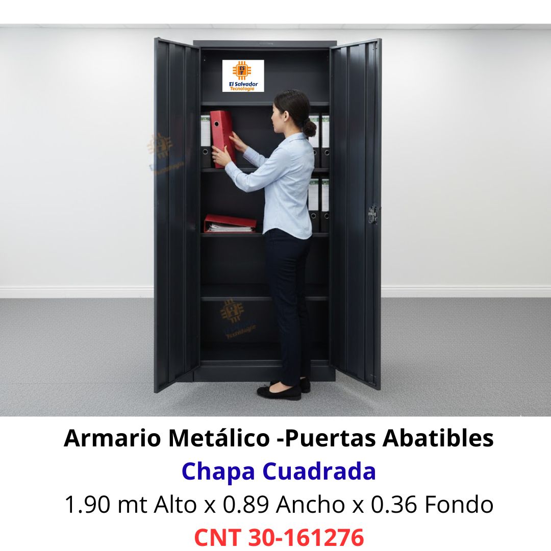 Armario de Oficina Metalico de Puertas Abatible Chapa Cuadrada CNT 30-161276 en El Salvador Tecnologia