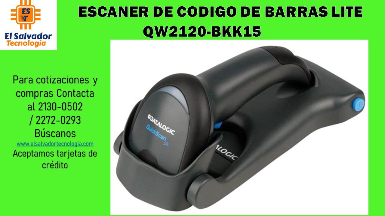 ESCANER DE CODIGO DE BARRAS LITE QW2120-BKK15