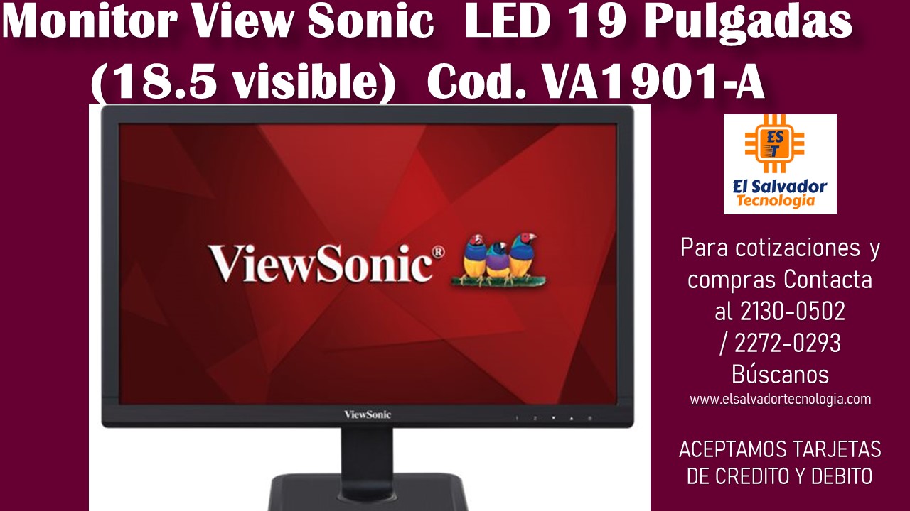 Monitor View Sonic LED 19 Pulgadas (18.5 visible) Cod. VA1901-A