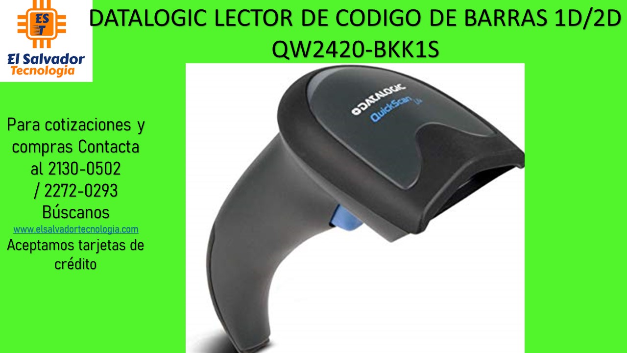 DATALOGIC LECTOR DE CODIGO DE BARRAS 1D/2D QW2420-BKK1S