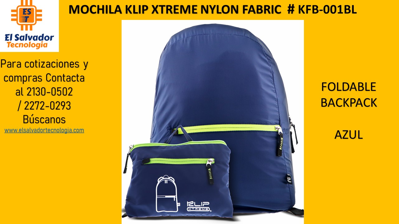 MOCHILA KLIP XTREME NYLON FABRIC # KFB-001BL