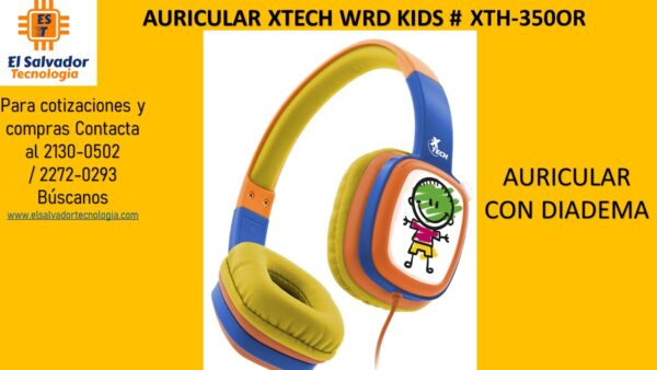AURICULAR XTECH WRD KIDS #  XTH-350OR