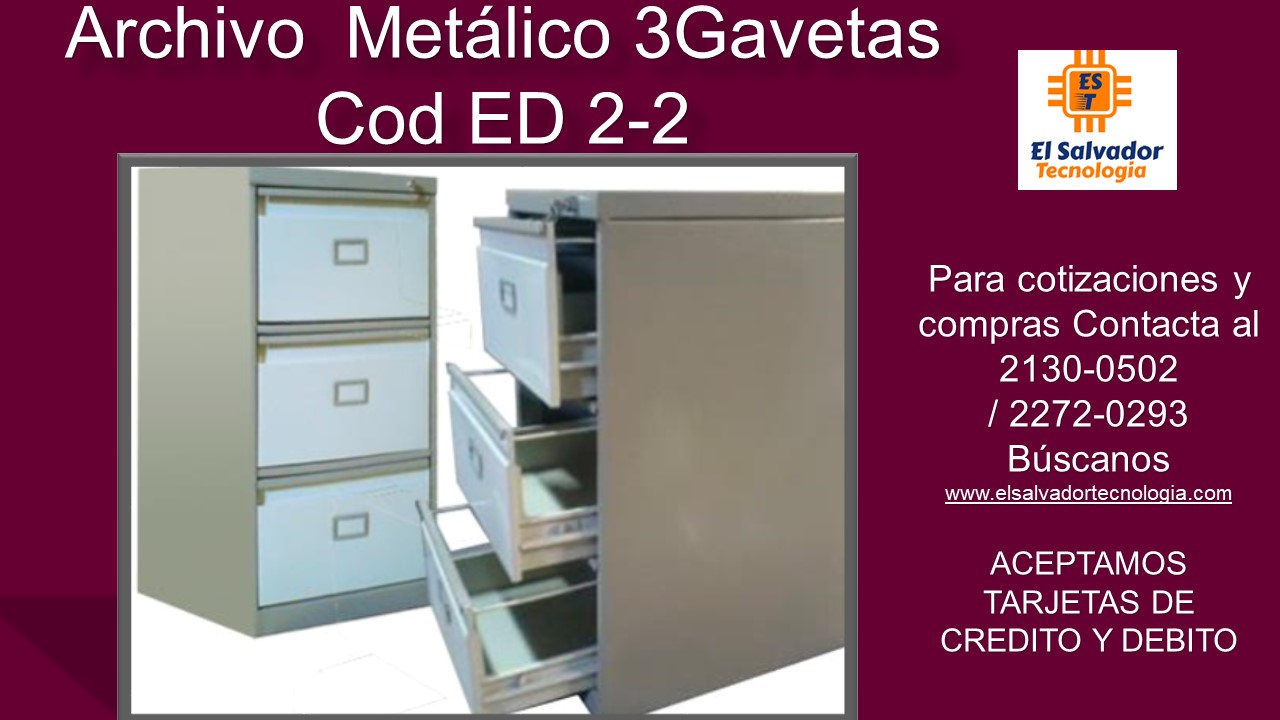 Archivo Metálico 3Gavetas Cod ED 2-2