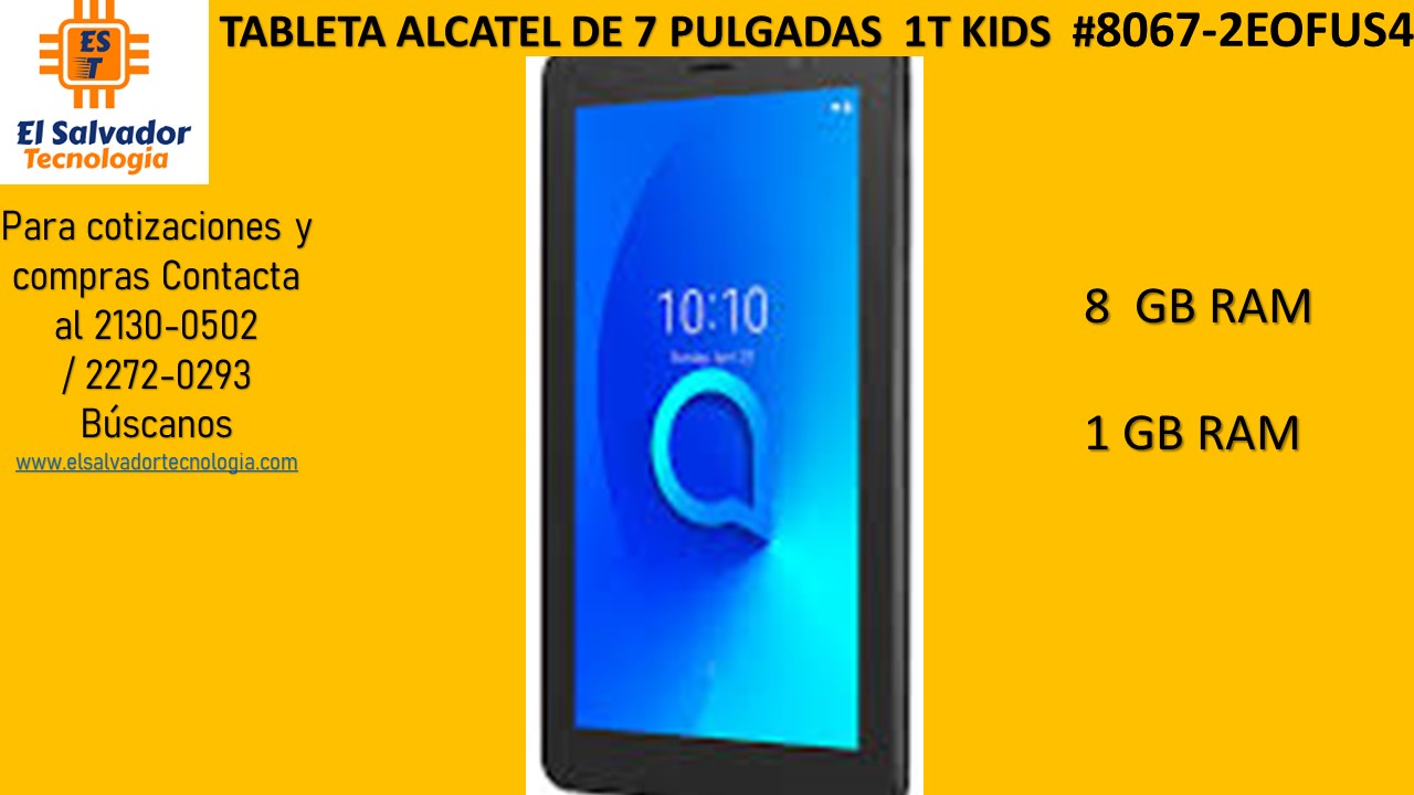 TABLETA ALCATEL DE 7 PULGADAS 1T KIDS #8067-2EOFUS4