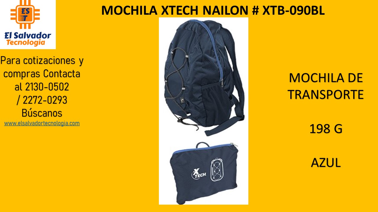 MOCHILA XTECH NAILON # XTB-090BL