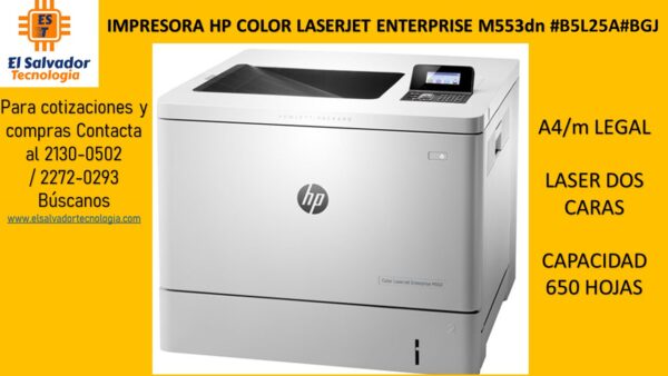 IMPRESORA HP COLOR LASERJET ENTERPRISE M553dn #B5L25A#BGJ