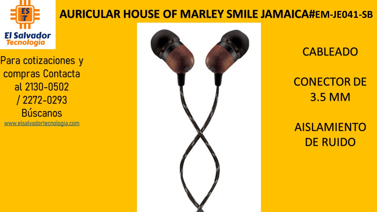 AURICULAR HOUSE OF MARLEY SMILE JAMAICA#EM-JE041-SB