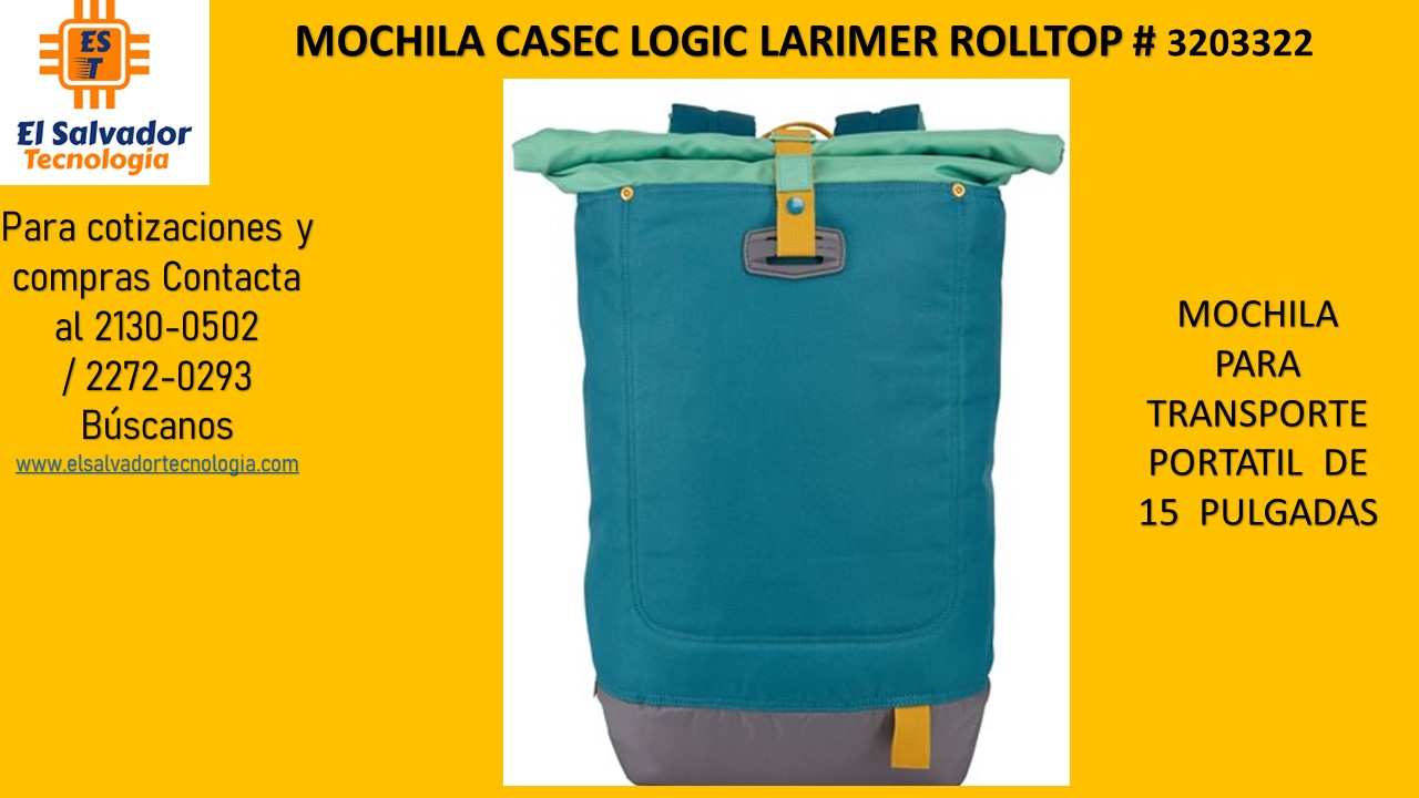 MOCHILA CASEC LOGIC LARIMER ROLLTOP # 3203322