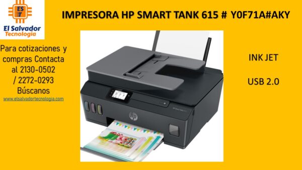 IMPRESORA HP SMART TANK 615 # Y0F71A#AKY  