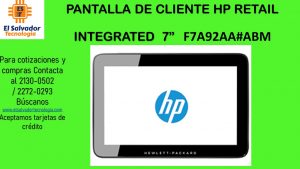 PANTALLA DE CLIENTE HP RETAIL INTEGRATED 7”  F7A92AA#ABM