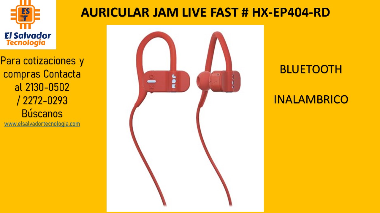 AURICULAR JAM LIVE FAST # HX-EP404-RD  