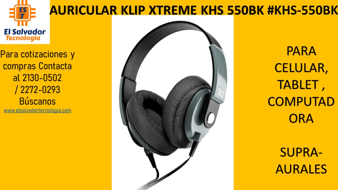 AURICULAR KLIP XTREME KHS 550BK #KHS-550BK