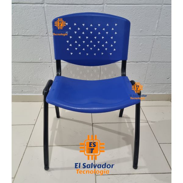 Silla de Espera - Para Oficina - Para Iglesias - Para Eventos - Soporta 300 Lbs - Smart Monza Azul