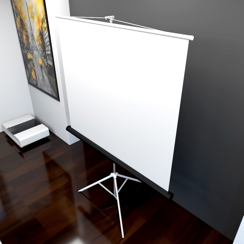 Pantalla para sala de juntas, Pantalla de proyección para proyector con  control Alambrico Automática 70x70 (