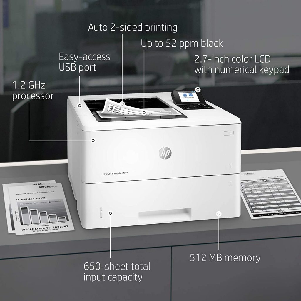 HP 1PV87A#BGJ LASERJET ENTERPRISE M507DN 45PPM 512MB 110V EN SP