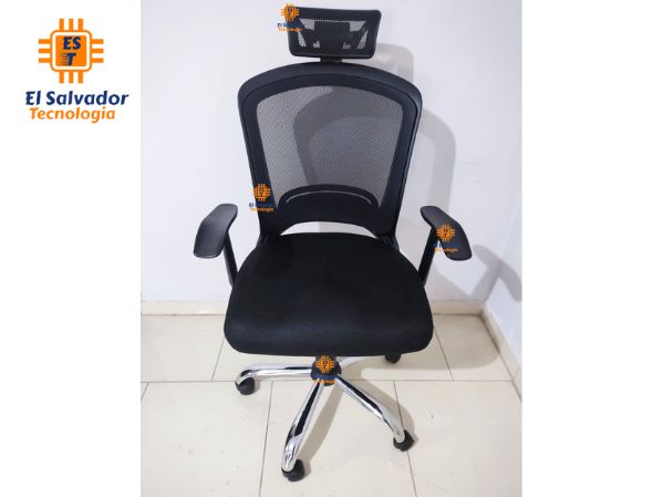  Juego de 2 sillas de escritorio sin ruedas, silla de  computadora de respaldo medio, silla de oficina ergonómica de malla con  asiento más grande, silla ejecutiva con base de trineo con