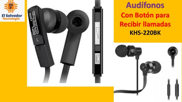 Audífonos con Micrófono Manos libres BeatBuds Negro KHS-220BK