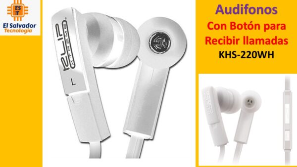 Audífonos con Micrófono Manos libres BeatBuds Blanco KHS-220WH