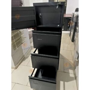 Archivo de Oficina Especial - Importado Calidad Premiun - Con Caja de Seguridad - 1.32 Alto x 0.46 Ancho x 0.71 Profundidad - Color NEGRO - CNT 30-024