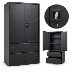 Armario Mixto Puertas Abatibles con Archivo Horizontal CNT - 20939 - 1.91 Alto x 0.89 Ancho x 0.36 Fondo
