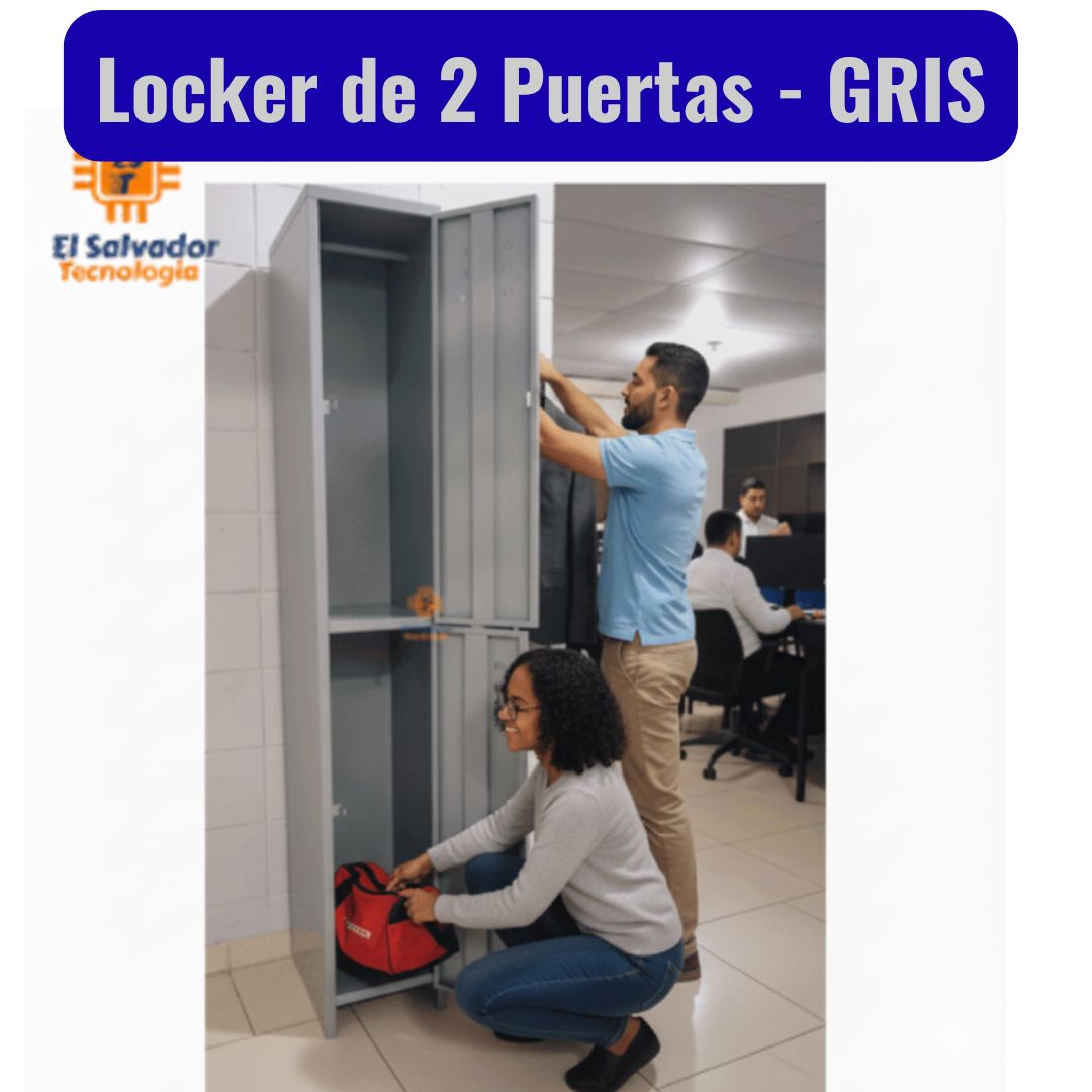 Locker - Casilleros de 2 Puertas Color gris - El Salvador Tecnologia y Muebles de Oficina