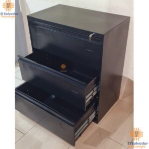 Archivo Horizontal - Importador Calidad Premiun - 3 Gavetas - 1.02 Alto x 0.89 Ancho x 0.51 Profundidad - Color NEGRO - CNT-073