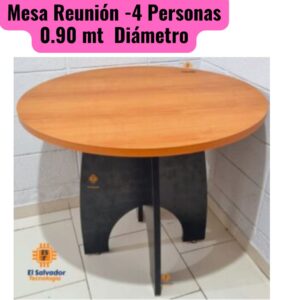 Mesa de Reunion Circular -0.90 Diametro para 4 personas - Color Haya - Lucy-1 CNT 114