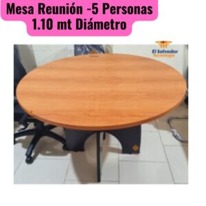 Mesa de Reunion Circular - 1.10 Diametro para 5 personas - Color Haya - Lucy-3 CNT 1669 -