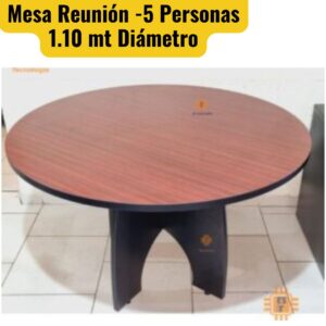 Mesa de Reunion Circular - 1.10 Diametro para 5 personas - Color zapelly - Lucy-3 CNT 1669