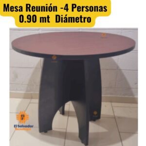 Mesa de Reunion Circular -0.90 Diametro para 4 personas - Color Zappelly - Lucy-1 CNT 114