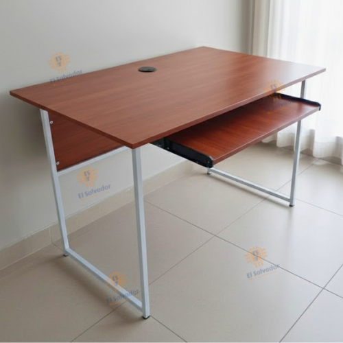 Escritorio Maxy Roble con Porta Teclado - 1.00 mt Ancho x 0.60 fondo x 0.76 Alto