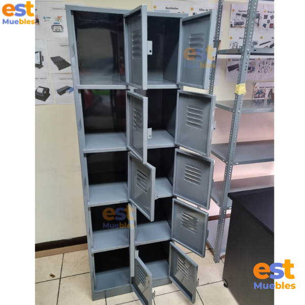 Locker de 2 Cuerpos 10 puertas Aleta Porta Candado Smart Flex 0047