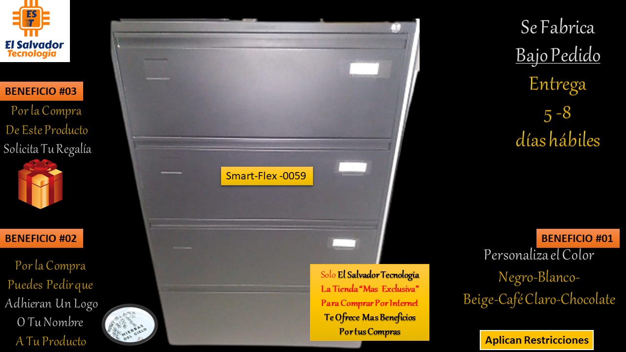 Archivo Horizontal de 4 Gavetas SmartFlex 0059 - El Salvador Tecnologia