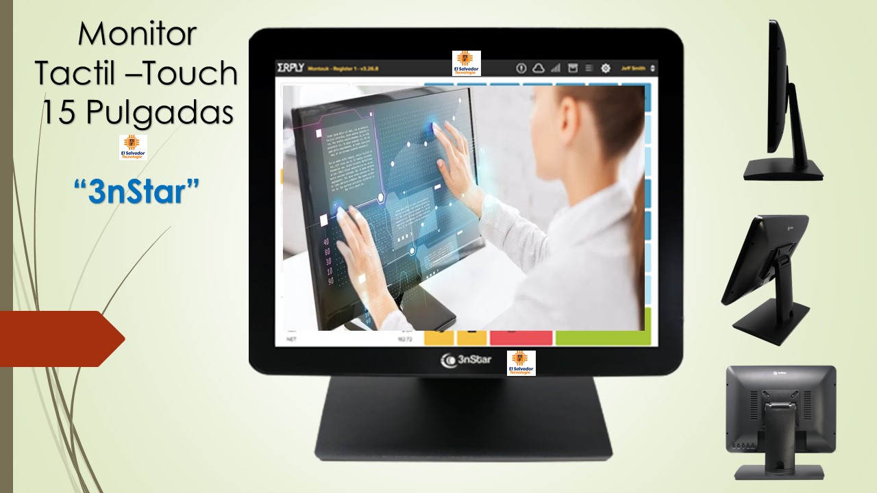 Monitor Touch Tactil Marca 3nstar de 15 Pulgadas