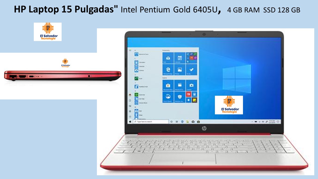 HP Laptop 15 Pulgadas-Intel Pentium Gold 6405U-4 GB RAM-SSD 128 GB
