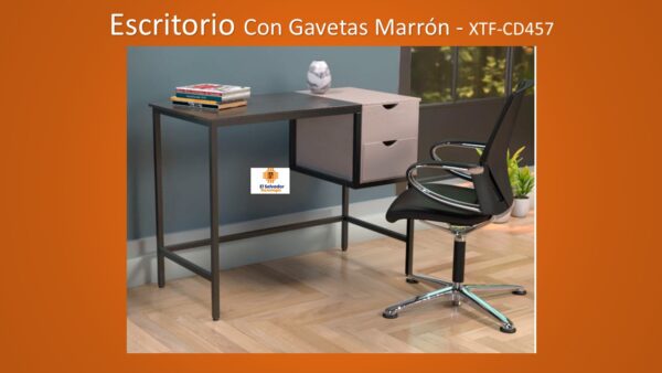 Escritorio Con Gavetas Marrón - XTF-CD457