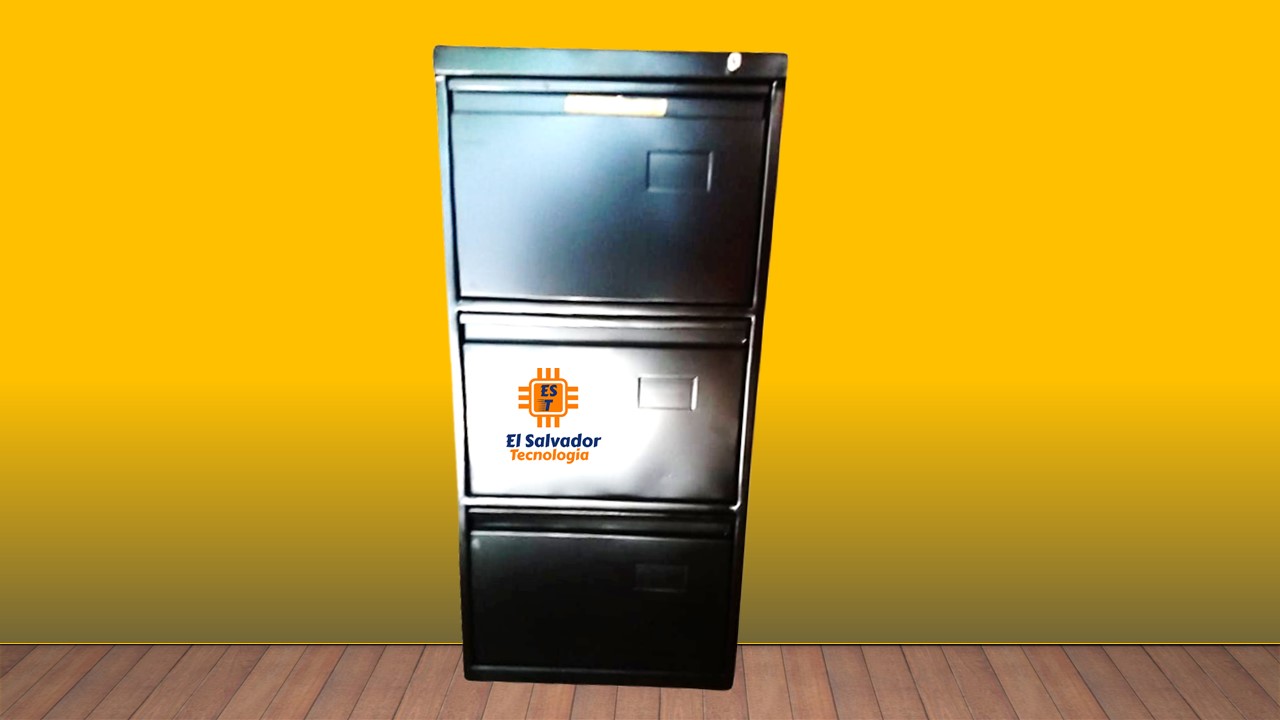Archivo Metalico de 3 Gavetas Color Negro Smart Flex 0029