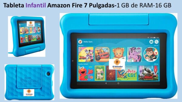 Tableta Infantil Amazon Fire 7 Pulgadas-1 GB de RAM-16 GB