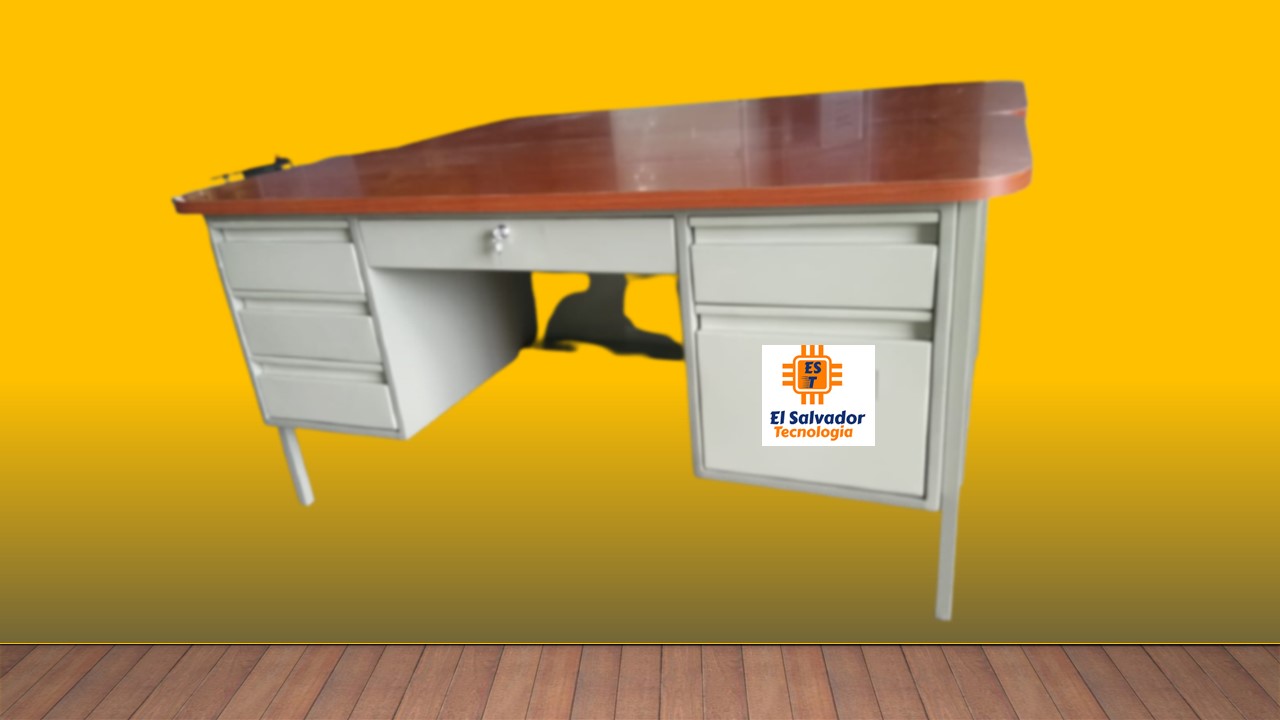 Escritorio Ejecutivo 6 Gavetas Estructura Beige Base Zappelly Smart Flex 0016