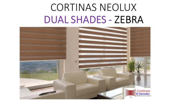 Precios Cortinas Neolux Dual Shades Zebra - El Salvador Tecnologia-1