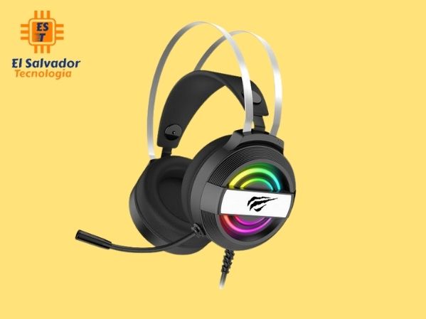 Audífono gaming 3.5 mm y usb rgb con micrófono negro Havit