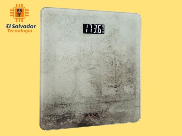 Báscula digital de 400 lb gris concreto
