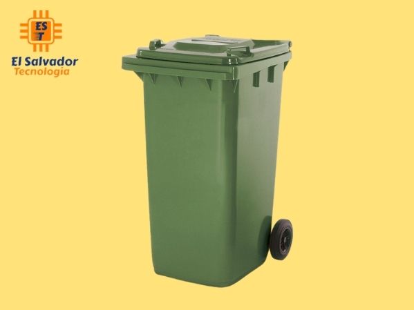 Basurero 240 litros plástico con ruedas color verde