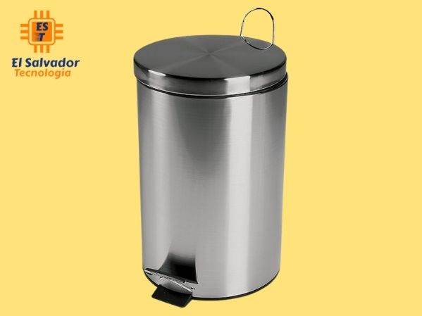 Basurero acero inoxidable redondo acabado satinado 12 l