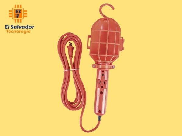 Extensión eléctrica tsj 2x18 awg naranja con luz trabajo 4m
