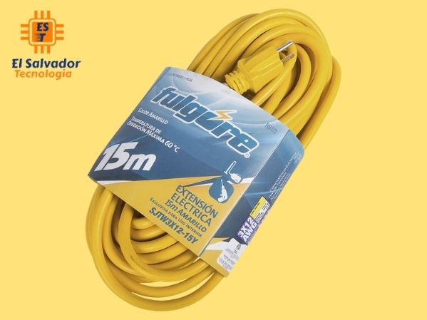 Extensión para exterior 3x12 awg amarilla 15m